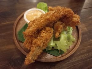 Chick'un drumsticks at Ganita Cafe in Pai