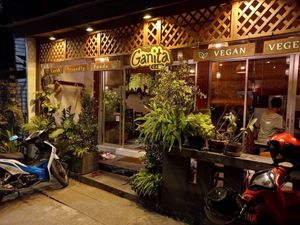 Outside at Ganita Cafe in Pai