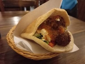 Falafel pita at Ganita Cafe in Pai