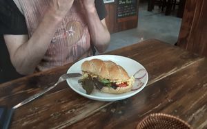 Egg sandwich. at Ganita Cafe in Pai