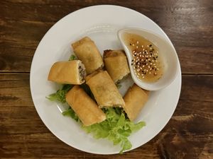 Springrolls (65 THB)  at Ganita Cafe in Pai