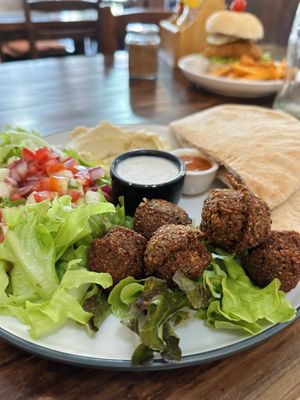 Falafel hummus plate (150 THB)  at Ganita Cafe in Pai