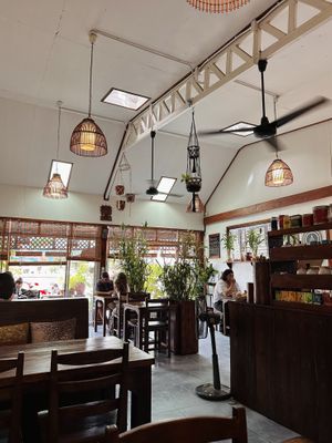 Restaurant interior  at Ganita Cafe in Pai