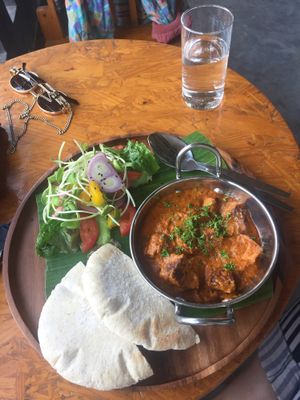 Tempeh Tikka Masala with Pita Bread at Ganita Cafe in Pai