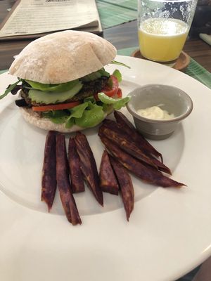 Falafelburger  at Ganita Cafe in Pai