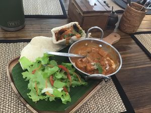 Indonesia Gado Gado dish totally vegan and delicious 😋  at Ganita Cafe in Pai