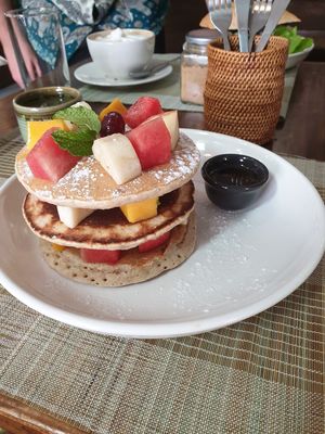 Vegan pancakes at Ganita Cafe in Pai