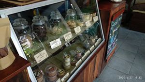 Vegan cookies, carob, cocoa, seeds at Ganita Cafe in Pai