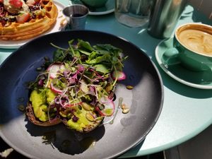 Avocado toast at Charley St in New York City