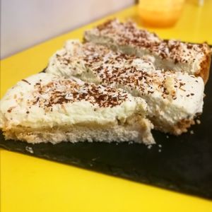 Vegan coco tart at Yummzy in East London
