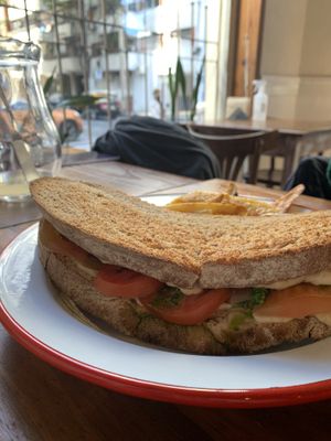 Tostado napolitano vegano at Vrinda in Rosario