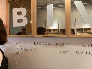 Great plant based ice cream store.  All vegan and gluten free at Bive in New York City