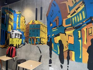 small seating area  at Juice & Smoothies - Trg djece Sarajeva in Sarajevo