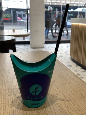 funky ‘cup’ for your juice   at Juice & Smoothies - Trg djece Sarajeva in Sarajevo