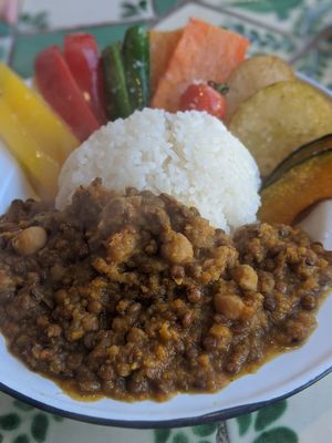 Vegetable curry (vegan) at Siesta Cafe  in Oita