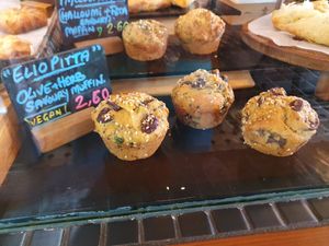 Vegan savoury muffins #Veganuary at Brick and Olive in North London