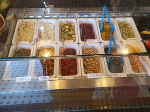 Salads (only tzatziki is not vegan) #Veganuary at Brick and Olive in North London