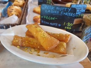 Pistachio and almond pastries #Veganuary at Brick and Olive in North London