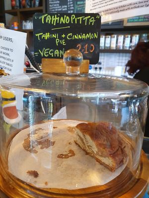 Tahini and cinnamon bread #Veganuary at Brick and Olive in North London