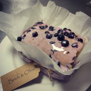 Vegan cake at Brick and Olive in North London