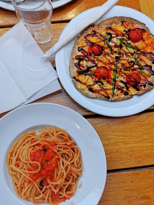 Delicious aldente pasta! at Laganon in Crete