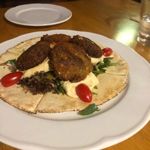 Falafel pie  at Avgo Tou Kokkora in Crete