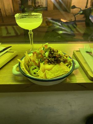 Nachos with lentils  at Gallo Santo in Barcelona