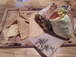 Vegan burrito at Gallo Santo in Barcelona