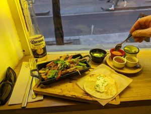 Fajitas at Gallo Santo in Barcelona