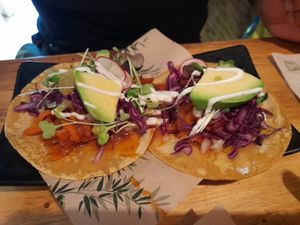 Carrot tacos (unfortunately tasted a bit boring) at Gallo Santo in Barcelona