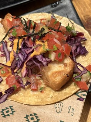 The tofish tacos   at Gallo Santo in Barcelona