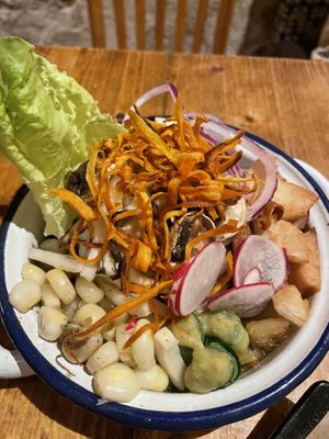 Ceviche de coco tierno  at Gallo Santo in Barcelona