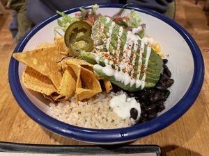 Naked burrito bowl  at Gallo Santo in Barcelona