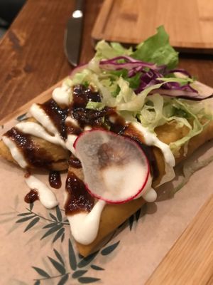 Flautas at Gallo Santo in Barcelona