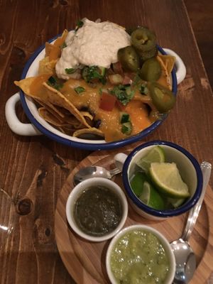 Nachos con queso de patata homemade  at Gallo Santo in Barcelona