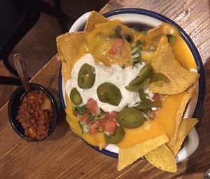 Nachos and salsa (+€1) at Gallo Santo in Barcelona
