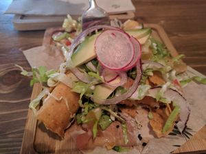 Part of Flautas de boniato at Gallo Santo in Barcelona