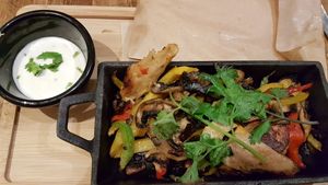 Heura fajita, best thing we had at Gallo Santo in Barcelona