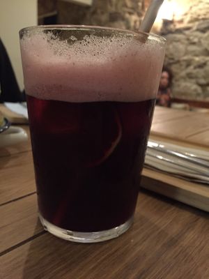 agua de jamaica at Gallo Santo in Barcelona