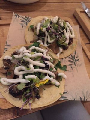 mushroom tacos at Gallo Santo in Barcelona