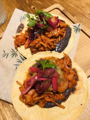 Tacos de Yaca Pibil at Gallo Santo in Barcelona