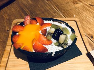 Chia con leche de coco at Gallo Santo in Barcelona