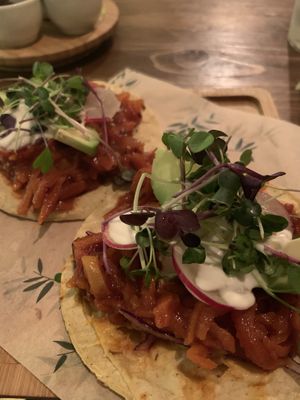 Carrot Tinga Tacos at Gallo Santo in Barcelona