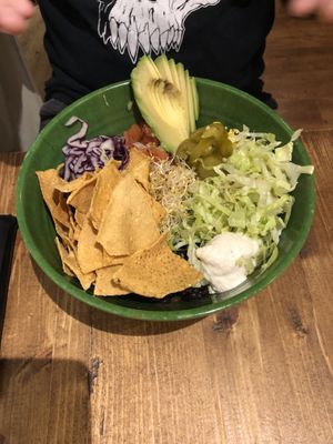 Naked burrito bowl at Gallo Santo in Barcelona