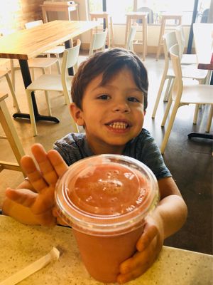 Can’t live without his smoothie   at Juice Kitchen in Coral Springs