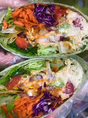 Hummus Veggies Wrap  at Juice Kitchen in Coral Springs