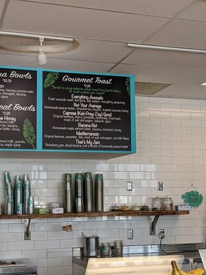 Lots of toast options at The Blended Berry in Buzzards Bay