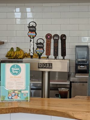 Kombucha, coffee and tea at The Blended Berry in Buzzards Bay