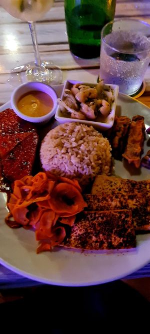 Seafood platter at Fishes & More in Palm Beach