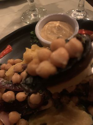 Portobello Stuffed Chickpea Piccata  at Fishes & More in Palm Beach